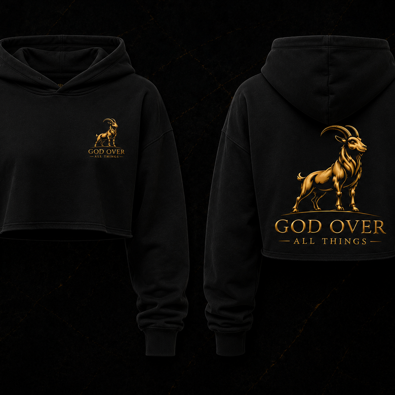 G.O.A.T Womens Cropped Hoodie